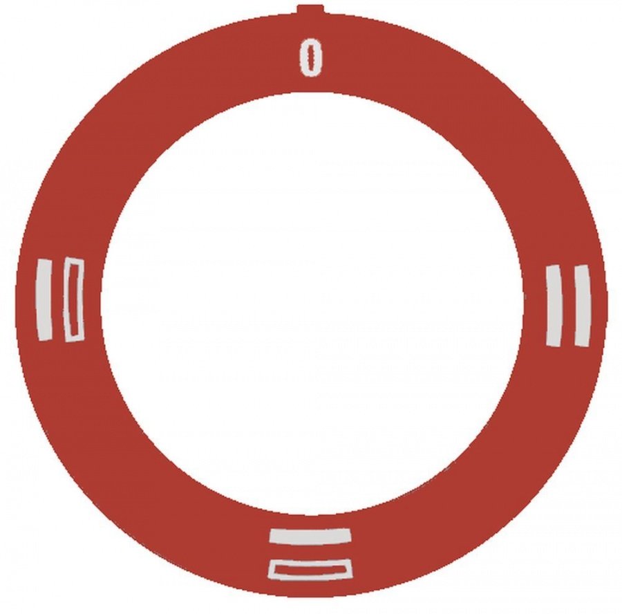 knob dial plate red oven TH/BH/TH+BH - Code 112338