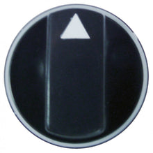 knob switch zero mark ø 40mm shaft ø 6x4,6mm shaft flat left black