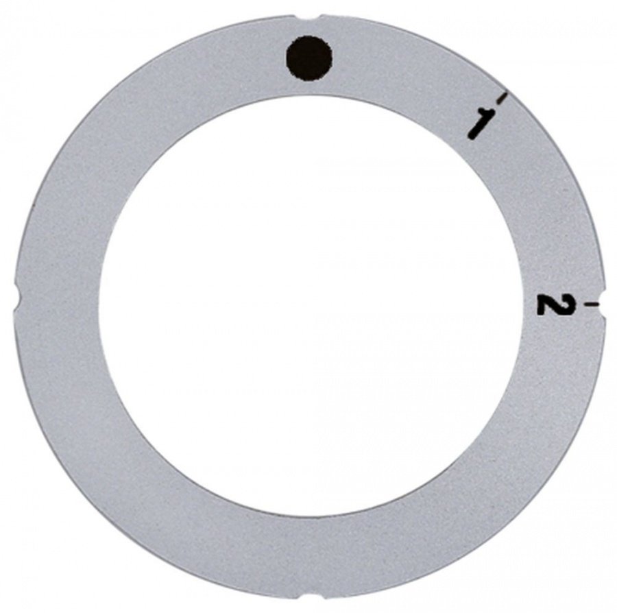 knob dial plate silver switch 0-1-2 ext. ø 63mm - Code 112351