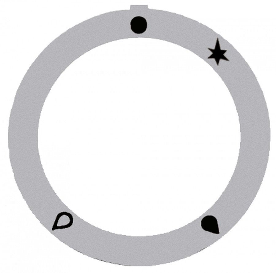 knob dial plate silver - Code 112353