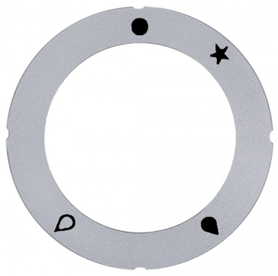 knob dial plate silver gas tap with ignition flame - Code 112355