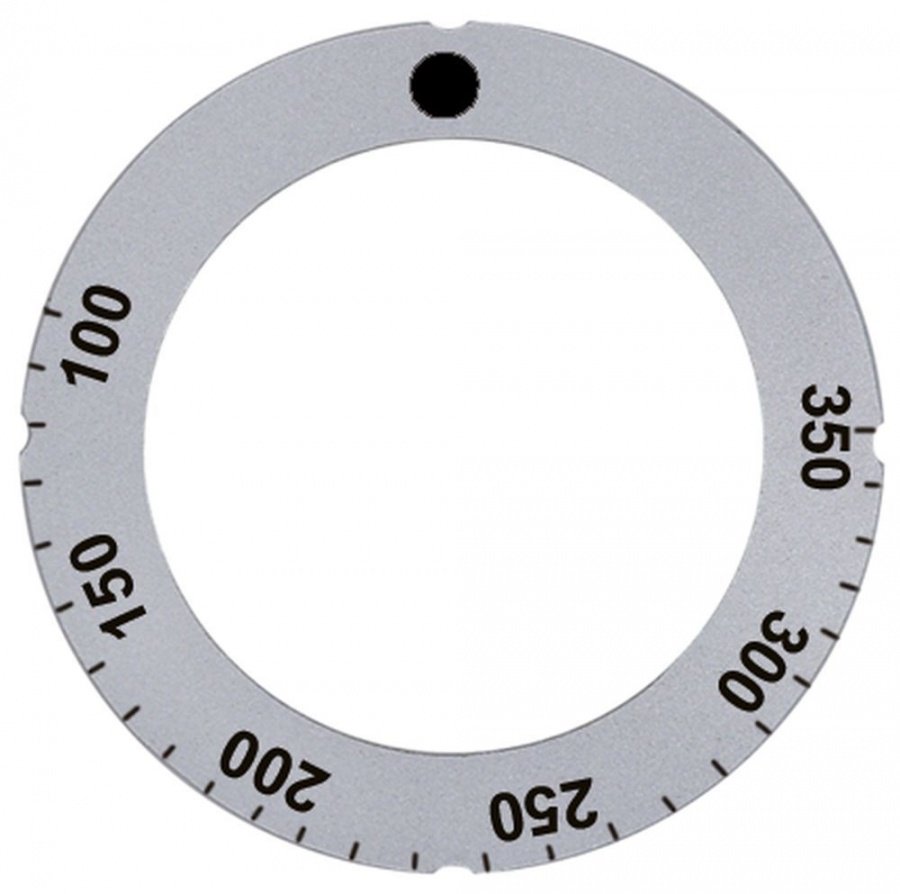 knob dial plate silver thermostat t.max. 350°C - Code 112405