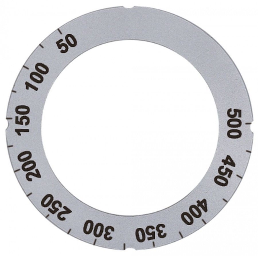 knob dial plate silver thermostat t.max. 500°C - Code 112409