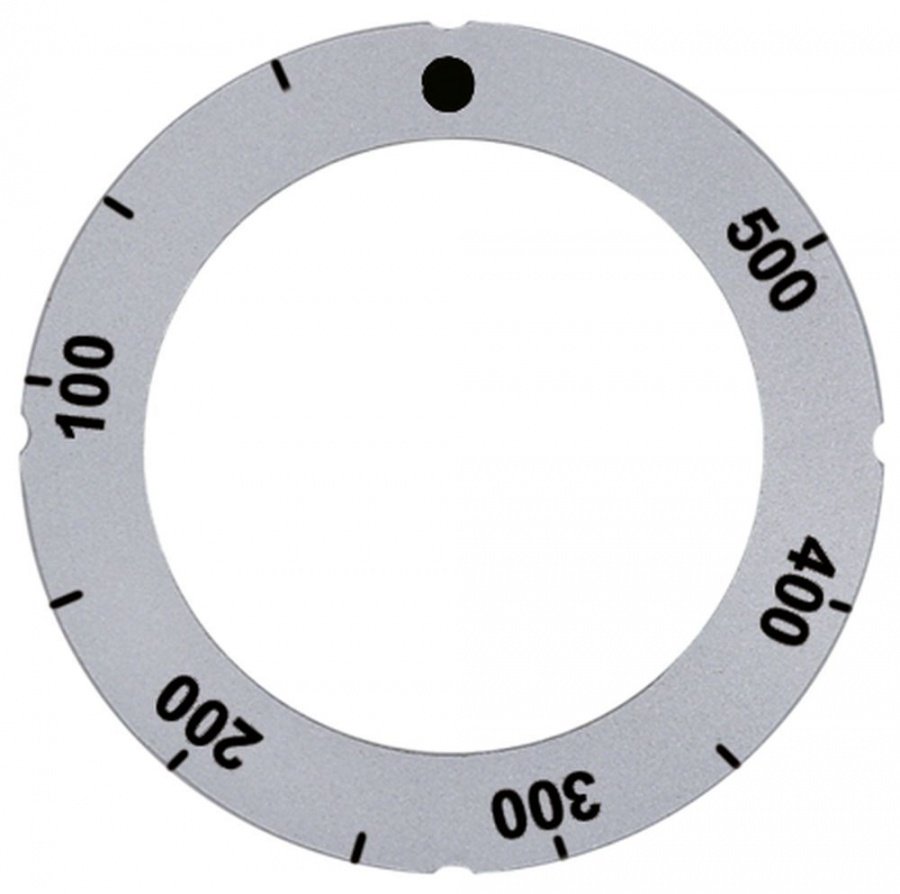 knob dial plate silver thermostat t.max. 500°C - Code 112413