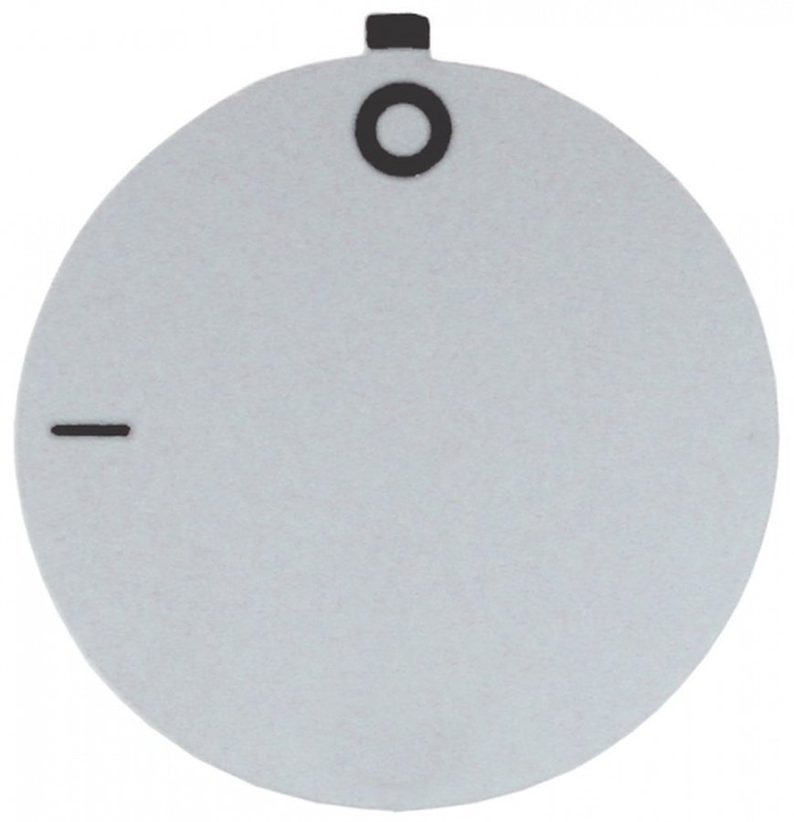knob dial plate switch 0-1 ED ø 45mm silver