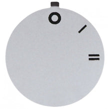 knob dial plate switch 0-1-2 ED ø 45mm silver