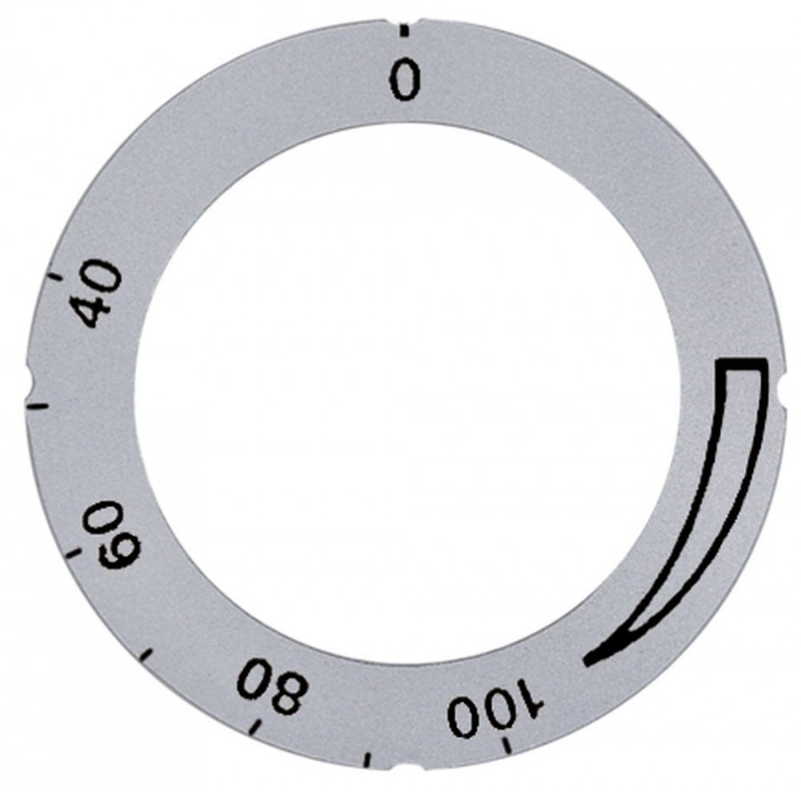 knob dial plate silver thermostat t.max. 150°C - Code 112497