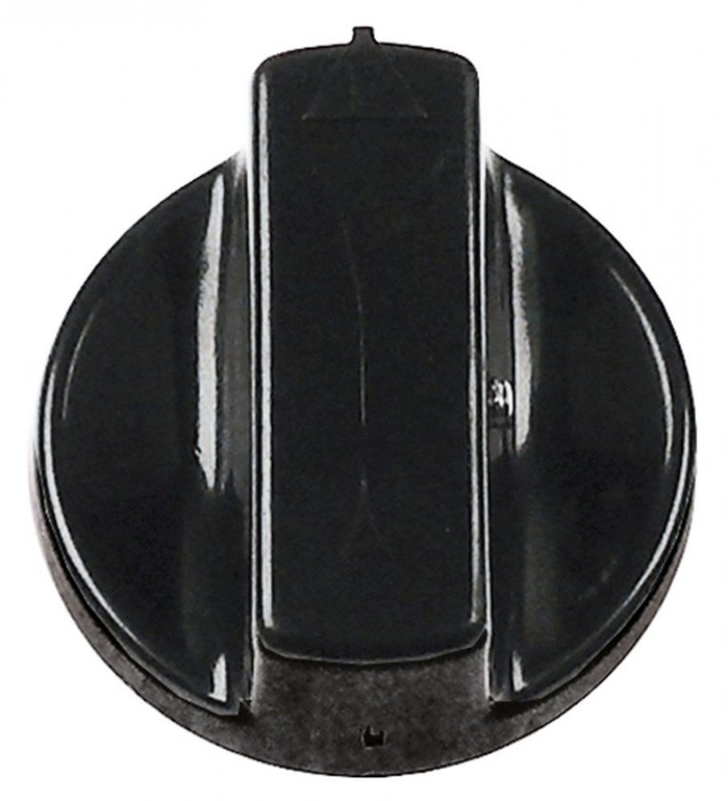 knob switch zero mark ø 45mm shaft ø 6x4,6mm shaft flat right black