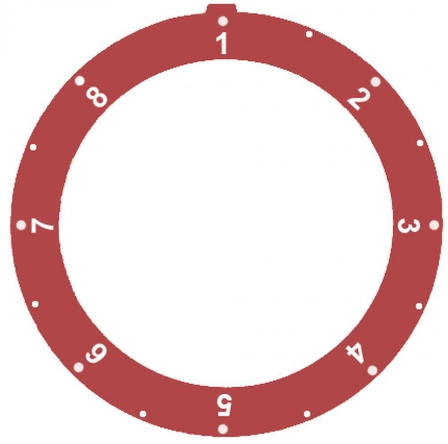 knob dial plate red gas thermostat MERTIK 1-8 - Code 112602