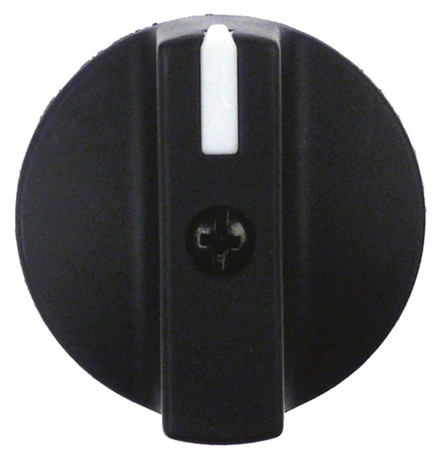 knob with indicator ø 35mm H 22mm shaft diameter 8x7mm black