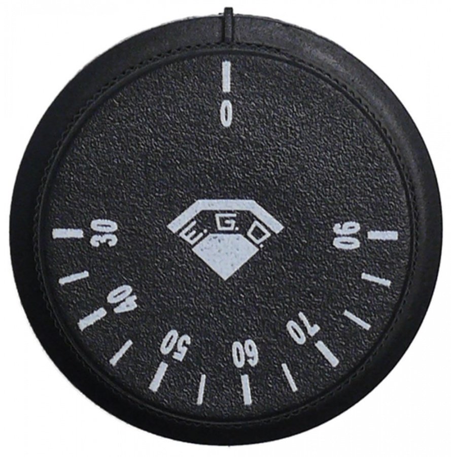 knob t.max. 90°C 30-90°C ø 43,5mm shaft ø 6x4,6mm shaft flat right black