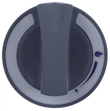 knob gas tap without ignition flame ø 60mm shaft ø 8x6,5mm shaft flat upper grey