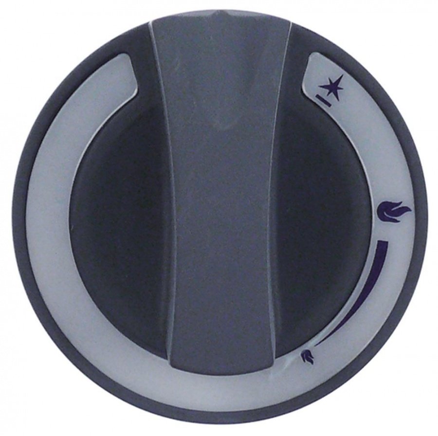Buton robinet de gaz ø 60 mm, ax ø 8 x 6,5 mm, cu tesitura sus - 112676