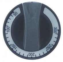 knob thermostat t.max. 300°C 50-300°C ø 60mm shaft ø 6x4,6mm shaft flat upper grey