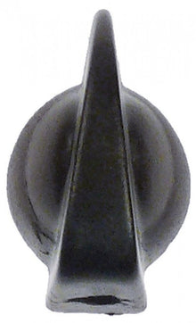 knob ø 19mm shaft ø 6x4,6mm shaft flat bottom black laundry technology
