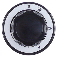 knob gas tap with ignition flame ø 70mm shaft ø 10x8mm shaft flat universal black