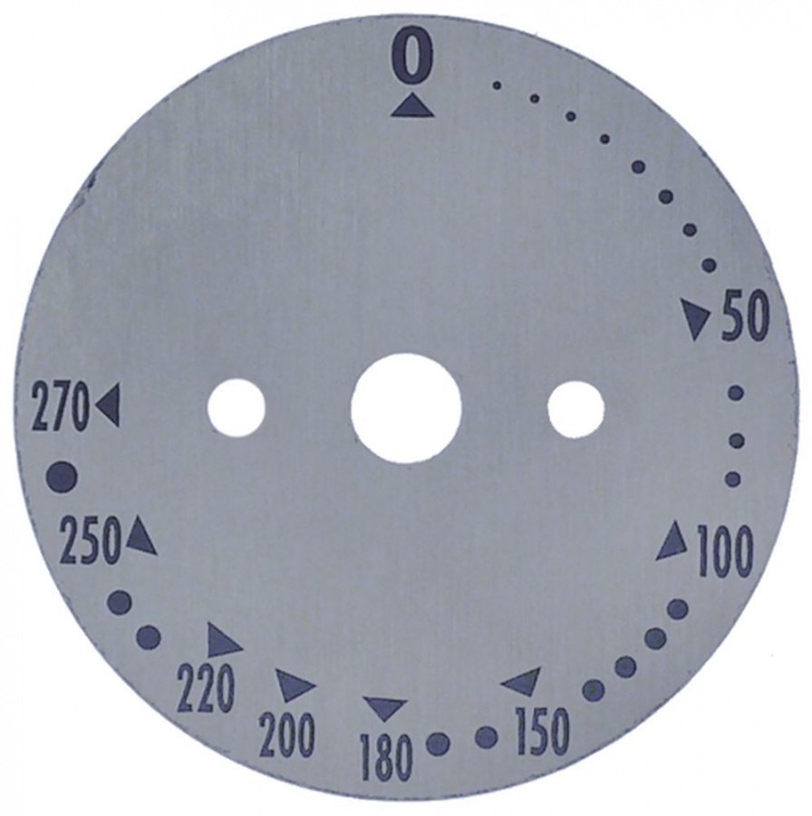 Disc indicator termostat 0-270°C, ø 65 mm, cuptor Garbin - 112699