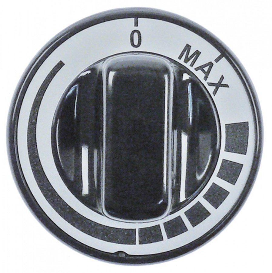 Buton pentru regulator de energie ø 70 mm, ax ø 6x4,6 mm, tesitura sus - 112702