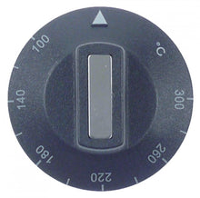 knob thermostat t.max. 300°C 100-300°C ø 50mm shaft ø 6x4,6mm shaft flat upper black
