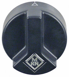 knob thermostat 30-70°C ø 53mm shaft ø 6x4,6mm shaft flat left black