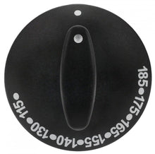 knob t.max. 185°C 115-185°C ø 79mm shaft ø 6x4,6mm shaft flat upper black for fryer