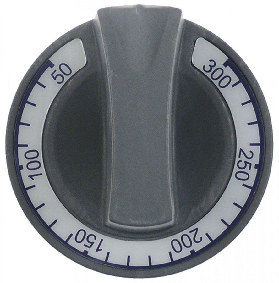 buton termostat T.max. 300°C 50-300°C ø 60mm ax ø 6x4,6mm aplatizare sus gri