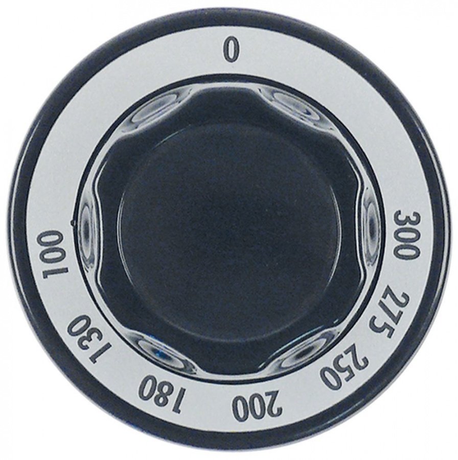 buton termostat T.max. 300°C 100-300°C ø 70mm ax ø 6x4,6mm aplatizare universal negru