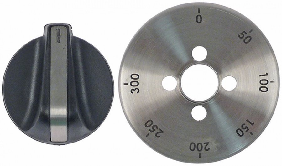 buton 0-300 T.max.°C ø 76mm ax ø 6x4,6mm aplatizare sus