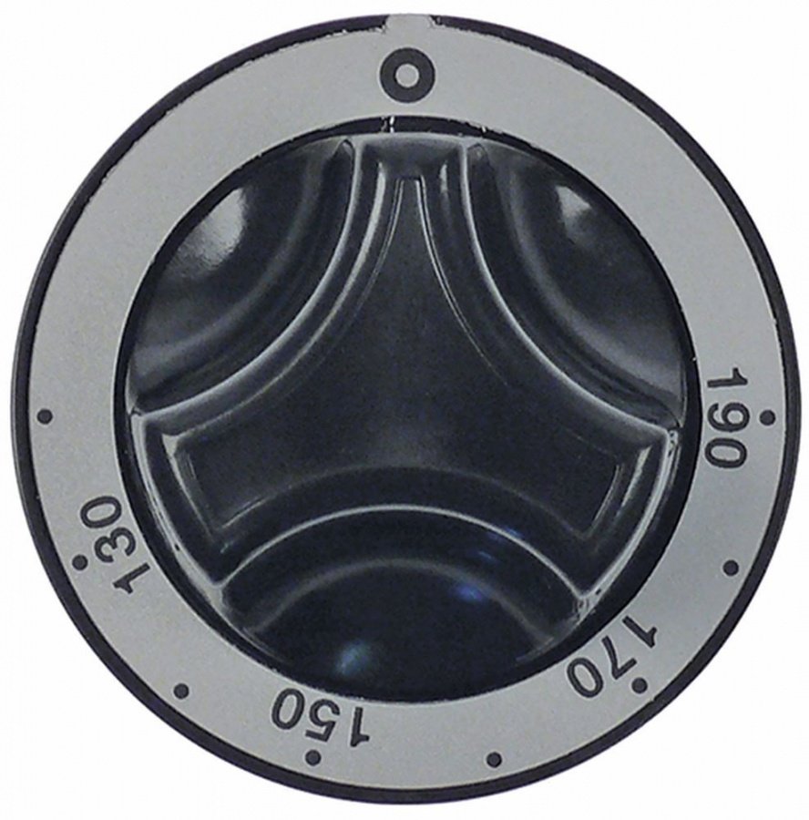 buton termostat T.max. 190°C 130-190°C ø 65mm ax ø 6x4,6mm aplatizare sus negru pentru friteuză