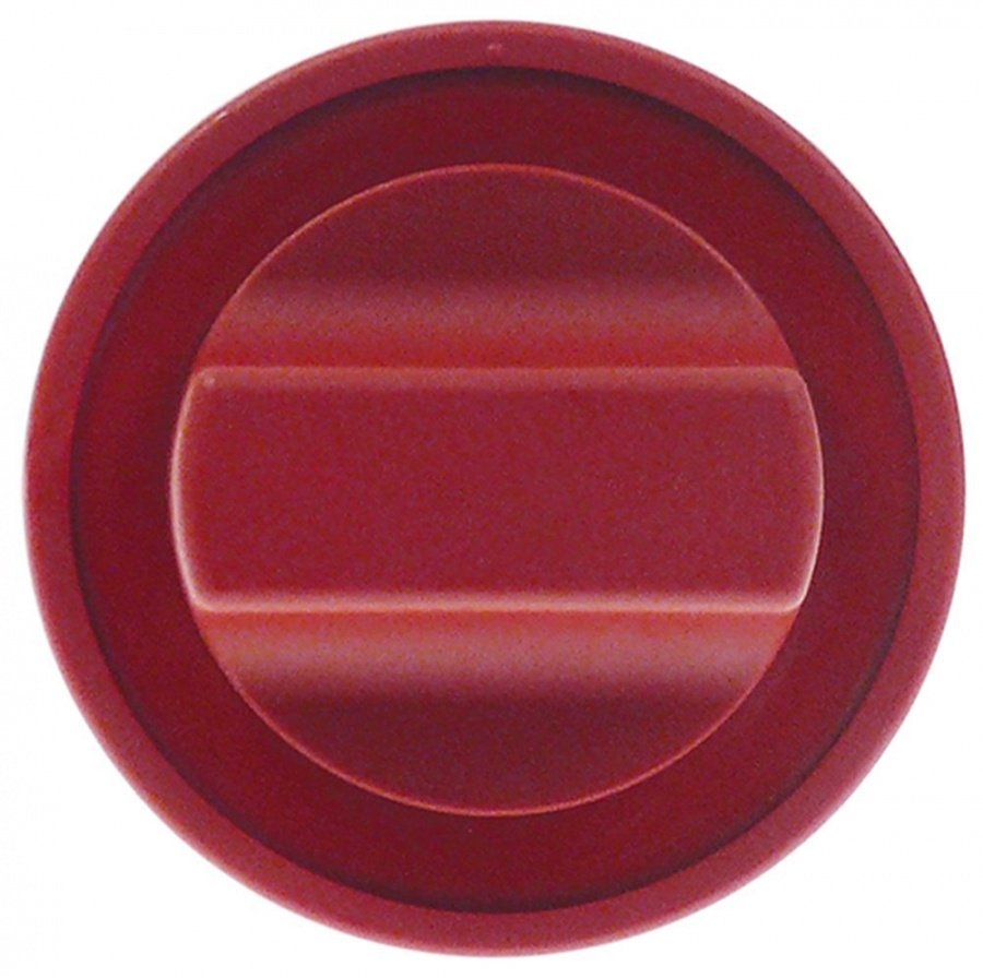 buton comutator poziția zero ø 72mm ax ø 8x6,5mm aplatizare sus roșu