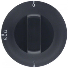 buton ø 50mm ax ø 6x4,6mm aplatizare sus unghi de rotație 180° negru