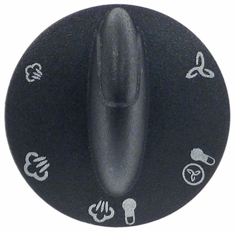 buton pentru cuptor combinat cu aburi ø 46mm ax ø 6,5x6mm negru