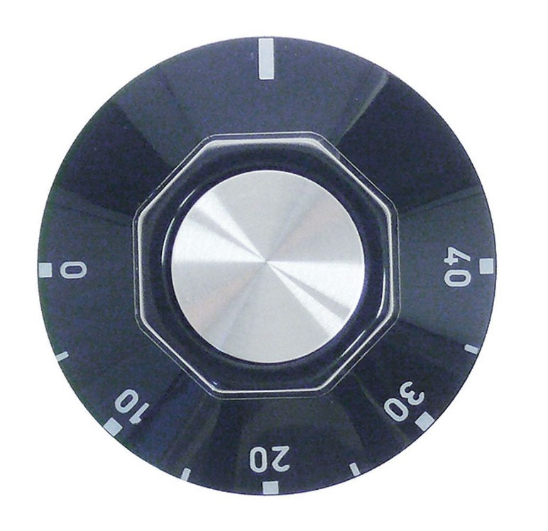 Buton termostat 0-40°C, ø 50mm, ax ø 6x4.6mm, negru, EGO 00.00524.802, 0000524802