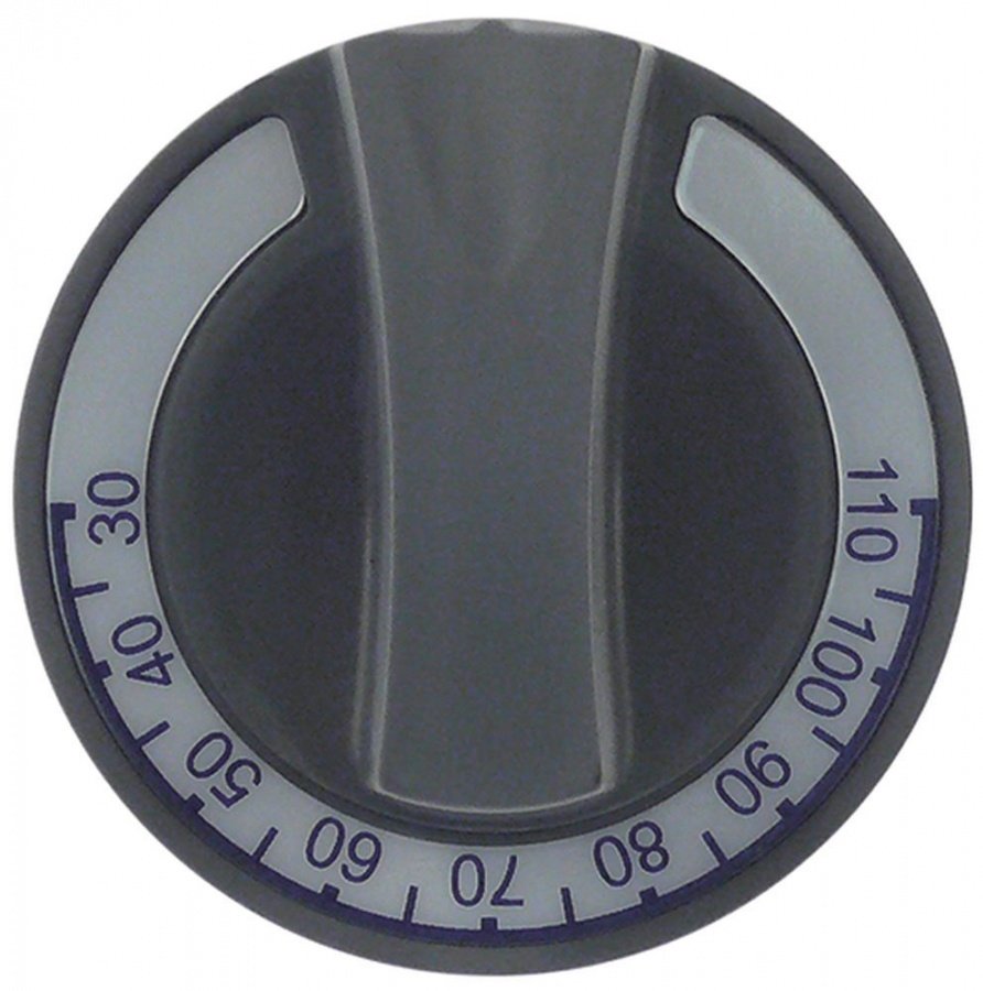 buton termostat T.max. 110°C ø 60mm ax ø 6x4,6mm aplatizare sus gri
