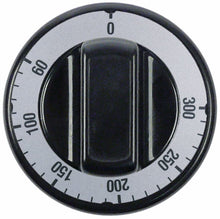 buton termostat T.max. 300°C 50-300°C ø 70mm ax ø 6x4,6mm aplatizare universal negru/argintiu