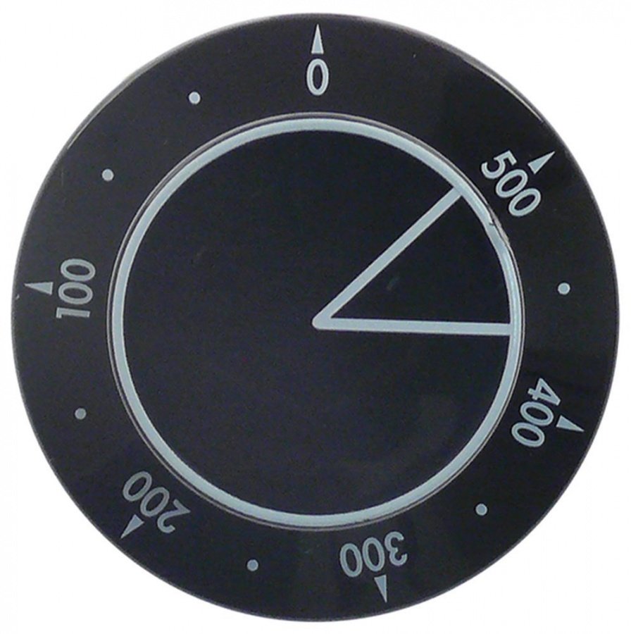buton T.max. 500°C 0-500°C ø 58mm ax ø 6x4,6mm negru