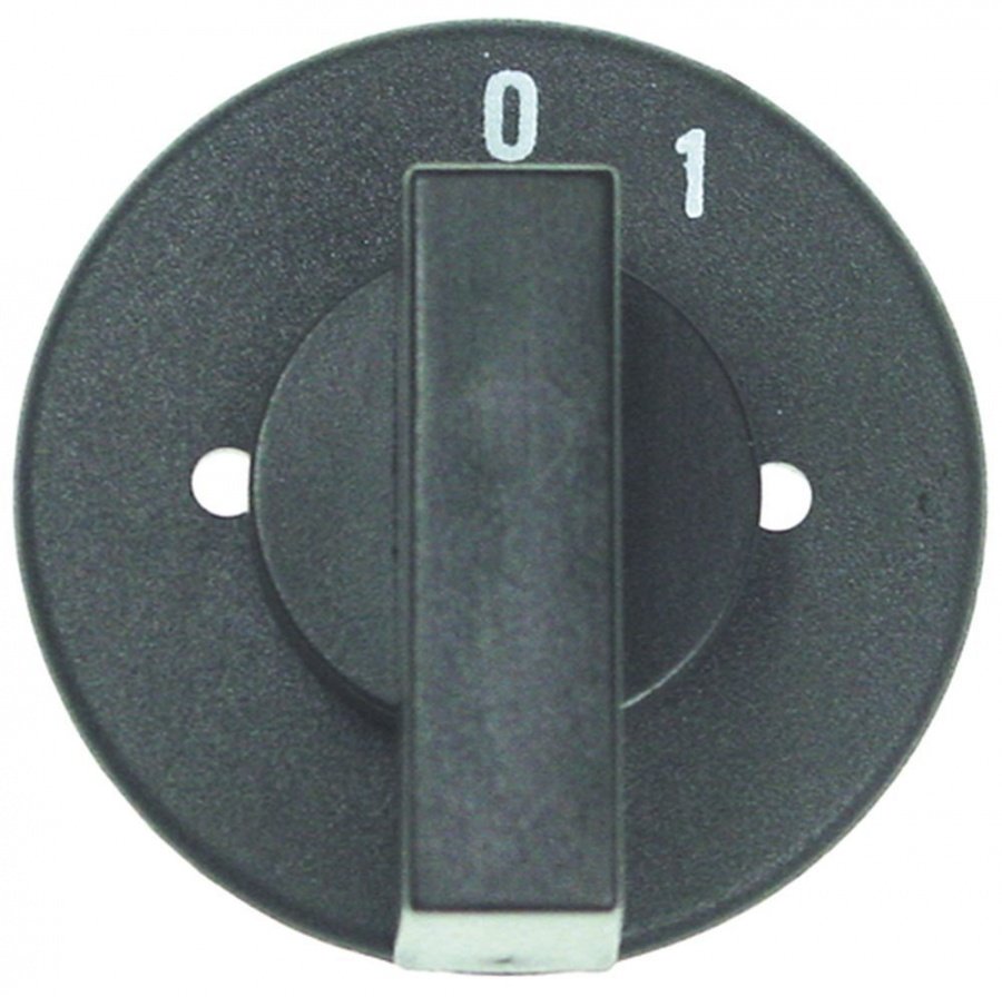 knob switch 0-1 ø 50mm shaft ø 5x5mm black