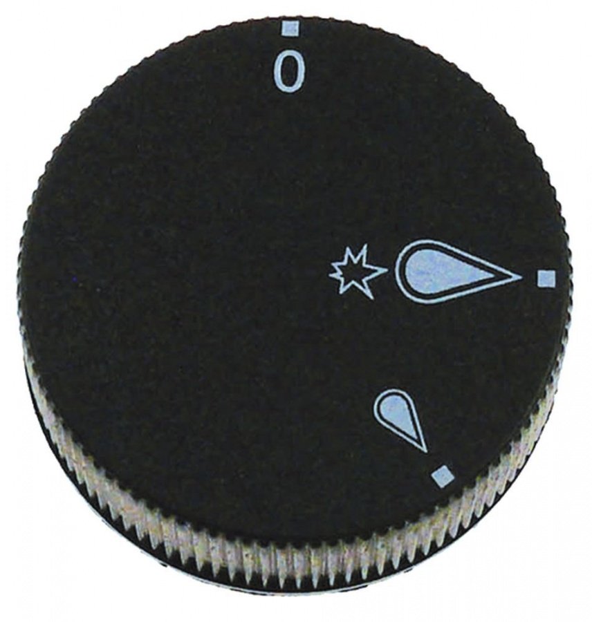 Buton robinet de gaz ø 42 mm, ax ø 6x4,6 mm, RM-Gastro, tesitura pe dreapta - 112927