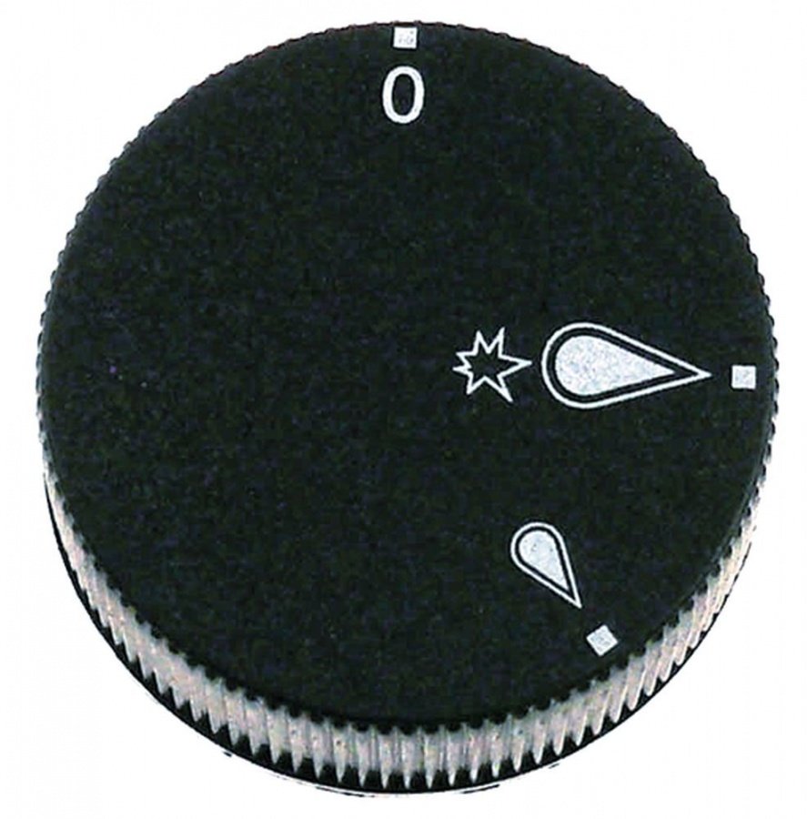 Buton robinet de gaz ø 42 mm, ax ø 6x4,6 mm, RM-Gastro, tesitura sus - 112928