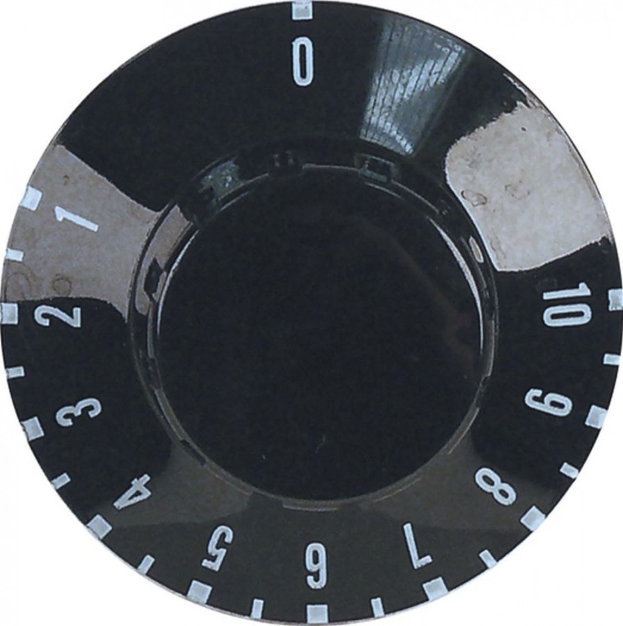 Buton termostat cu pozitii 1-10, ø 50 mm, ø ax 6x4,6 mm, tesitura jos -  112940