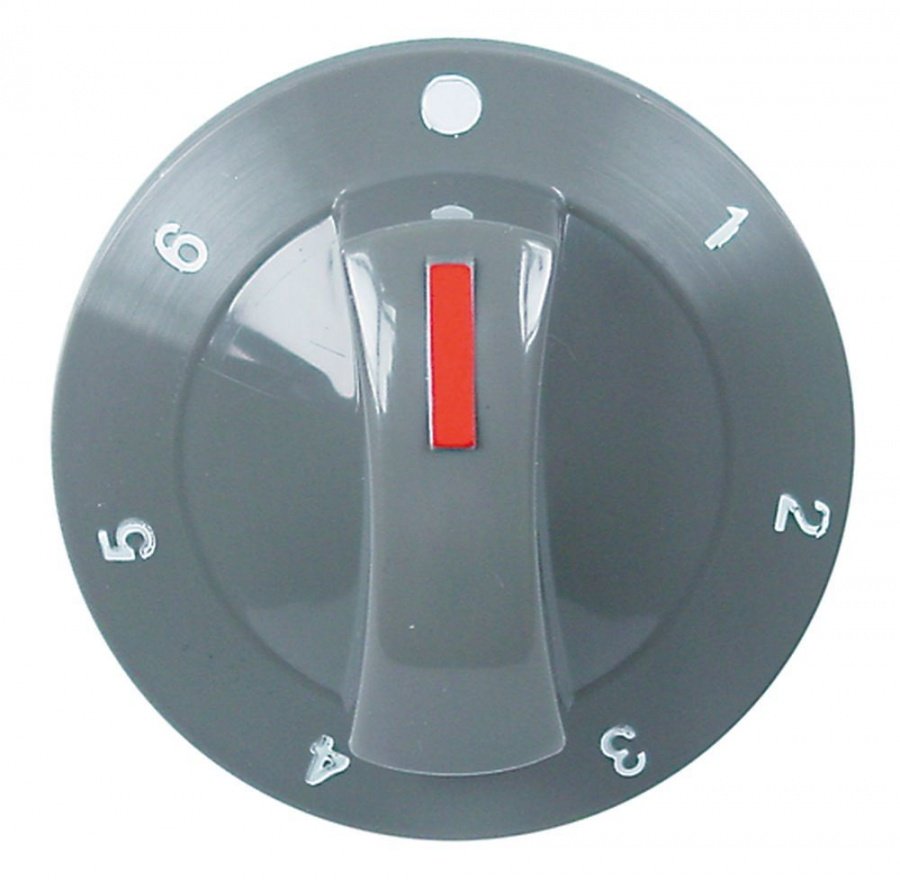 knob switch 7-position ø 71 mm shaft ø 6x4,6mm flat surface upper black - Code 113012