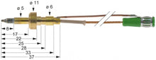 Termocupla L 600 mm, cu mufa - 102466