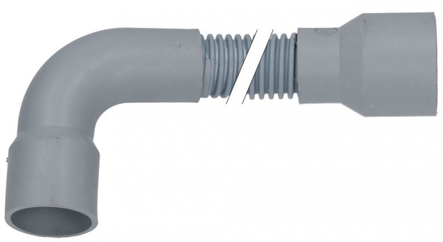 Furtun de golire L 1600 mm, racord drept int. ø 40 mm, racord cot int. ø 36 mm - 504939