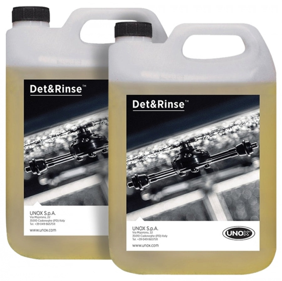 Detergent UNOX Det&Rinse pentru cuptoare combi-steamer CHEFLUX & BAKERLUX, 2x5 litri, DB1011A0, DB1016A0 - 802096
