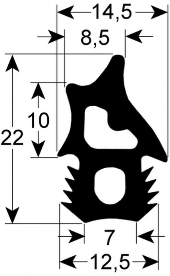 Garnitura termica usa cuptor, profil 2734, L 1990 mm, UNOX GN1563A, KGN1563A, GN1006A - 902761