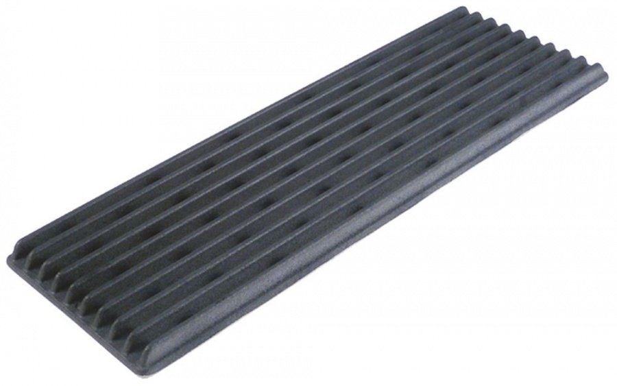 Gratar striat din fonta 160 x 495 mm, H 19 mm, pentru grill - 211019