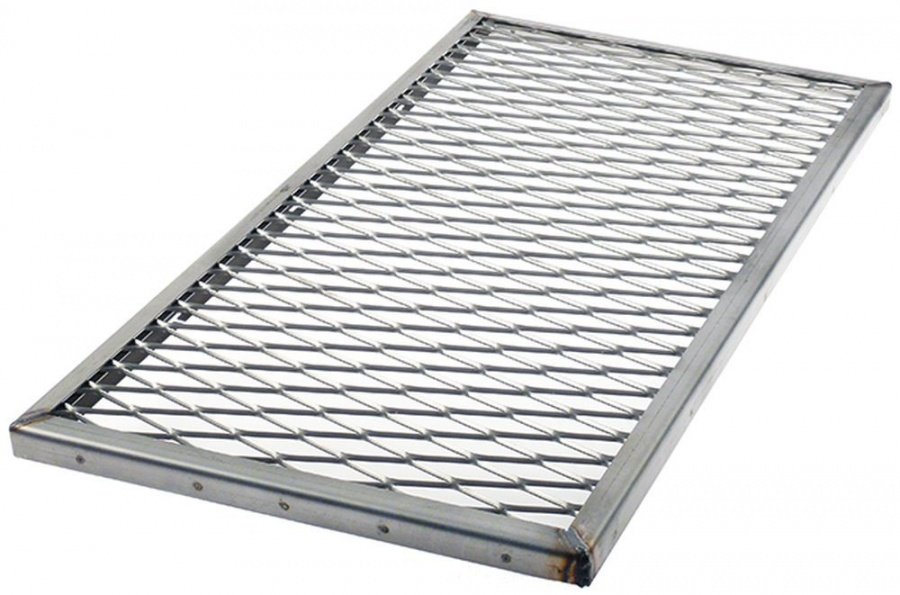 lava rock grid L 630mm W 325mm stainless steel