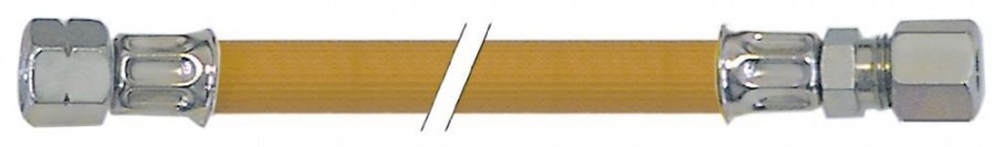 Furtun de gaz, filet stanga ¼ ", filet dreapta 8mm,  L 1000mm, conducte flexibile la presiune intermediara - Cod 250041