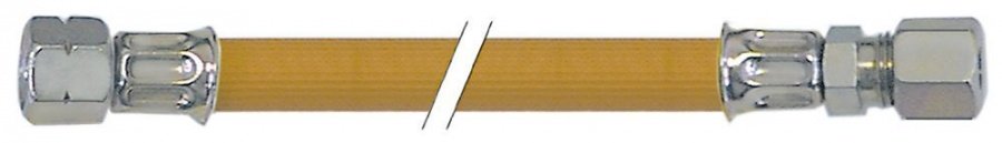 Furtun de gaz, racord filet pe stanga ¼ ", racord pentru tub 8 mm, L 1500 mm - 250042