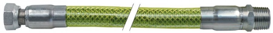 Furtun de gaz flexibil L 500 mm, filete int. si ext. 1/2", rezistenta incendiu 30 min. la 650°C, conform standard european EN14800 - 250063